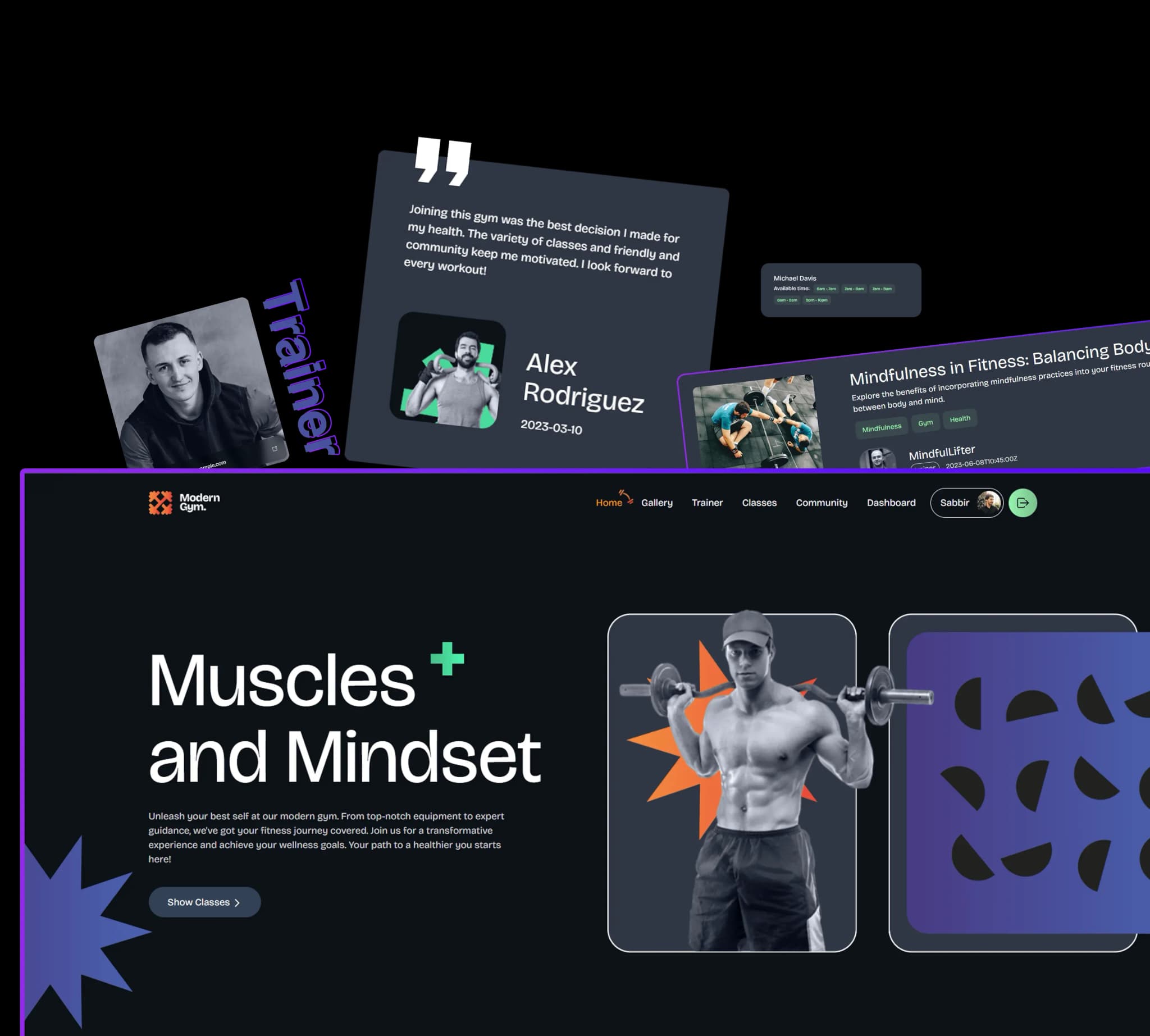 Modern Gym - Fitness Tracker. - Project by Sabbir Mohammad Sami
